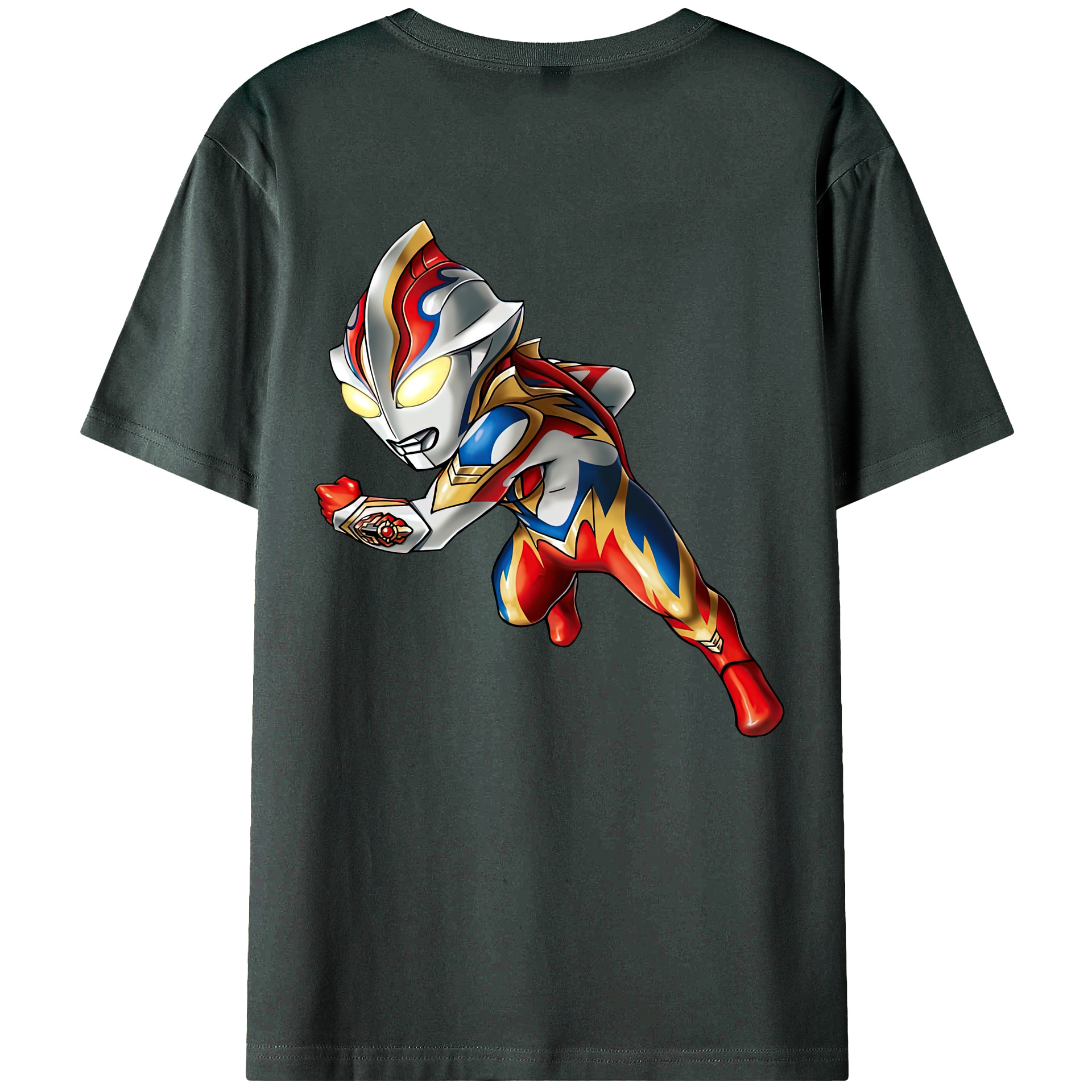 （画像用） ウルトラマン Ultraman 綿100％ メンズ半袖Tシャツ（バックプリント） 通気性